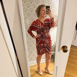 Mara Hofman Red Patterned Dress - Size Small